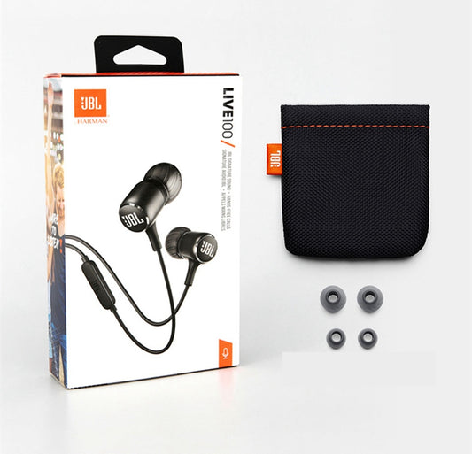 JBL LIVE100 3.5mm Wired Earphones. Available in 5 colors.
