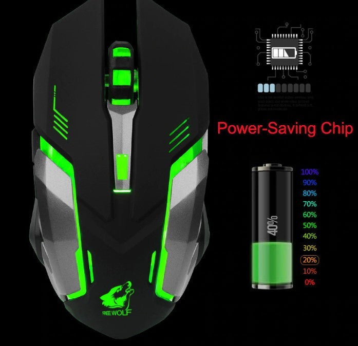 Ninja Dragon Stealth 7 Wireless Silent LED Gaming Mouse. Available in 2 colors.