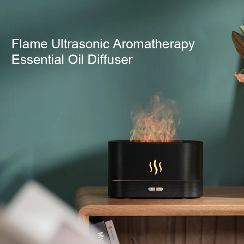 Aroma Air Humidifier Flame Lamp Diffuser
