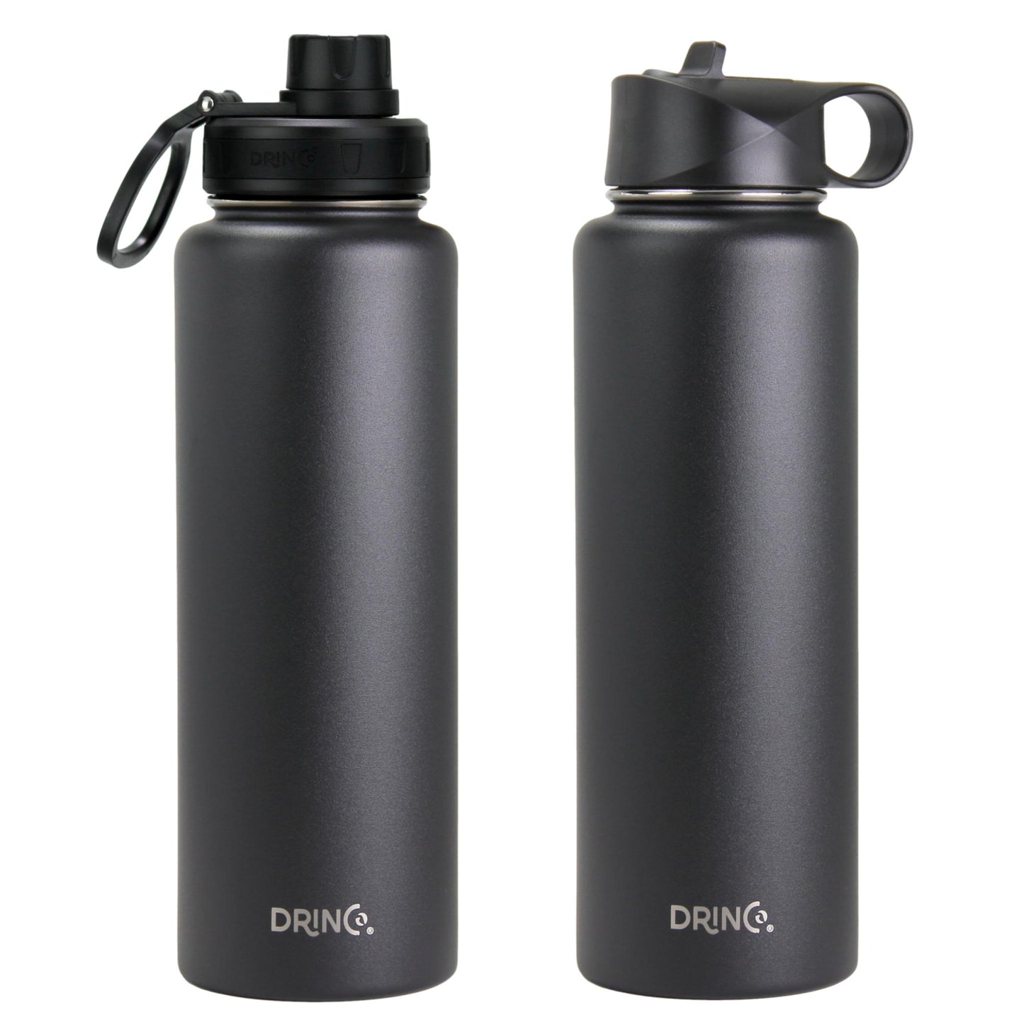 DRINCO® 40oz Stainless Steel Sport Water Bottle - Black